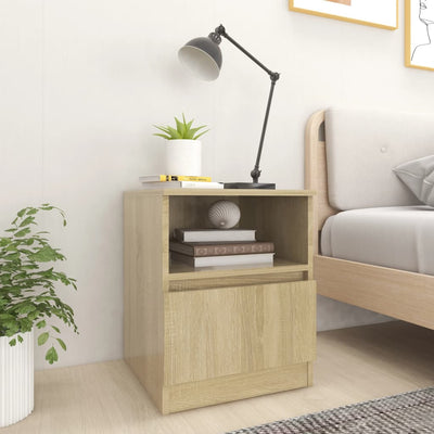 Bed Cabinets 2 pcs Sonoma Oak 40x40x50 cm Chipboard