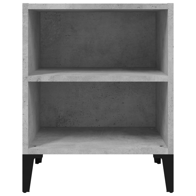 Bed Cabinets with Metal Legs 2 pcs Concrete Grey 40x30x50 cm Payday Deals