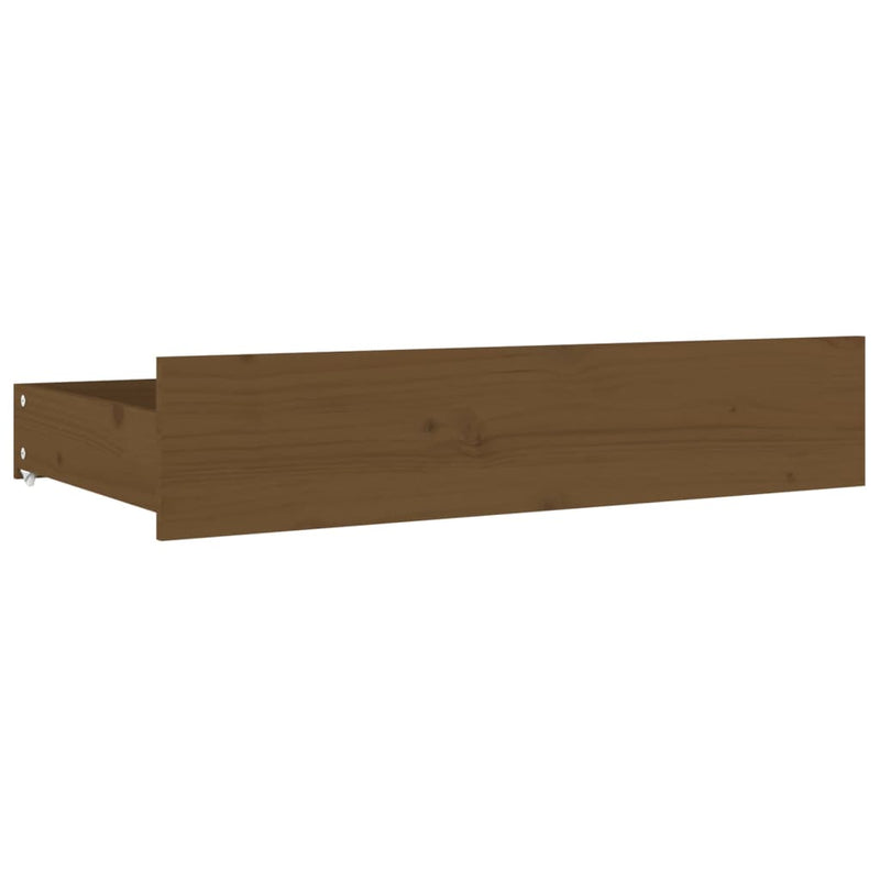 Bed Drawers 4 pcs Honey Brown Solid Wood Pine Payday Deals