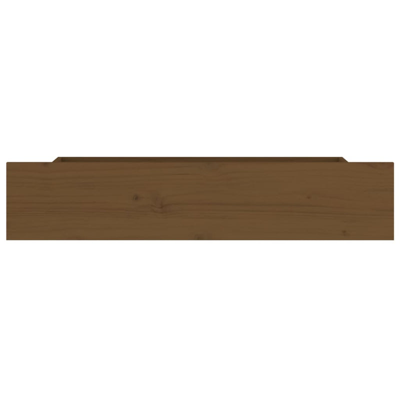 Bed Drawers 4 pcs Honey Brown Solid Wood Pine Payday Deals