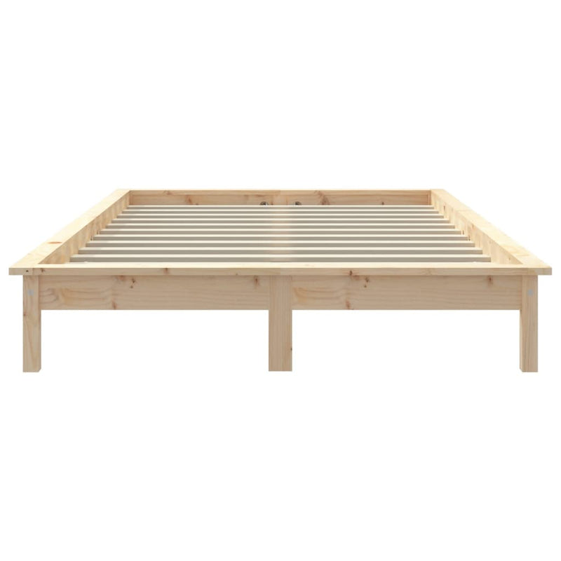 Bed Frame 153x203 cm Solid Wood Pine Queen Size Payday Deals