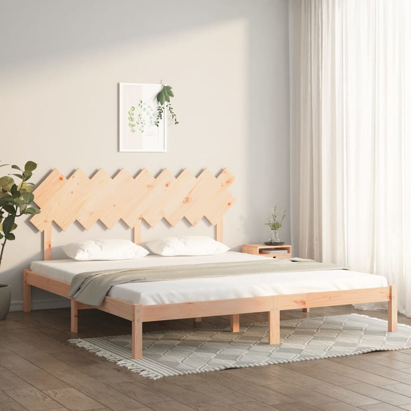Bed Frame 183x203 cm King Size Solid Wood Payday Deals