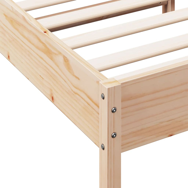 Bed Frame 92x187 cm Single Size Solid Wood Pine Payday Deals