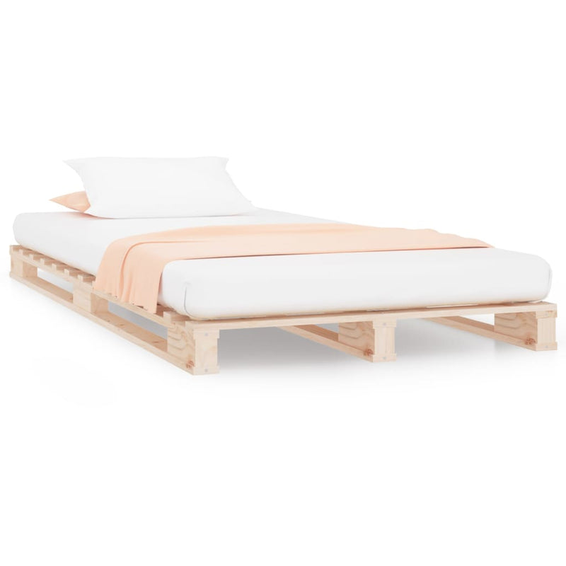 Bed Frame 92x187 cm Solid Wood Pine Single Bed Size Payday Deals