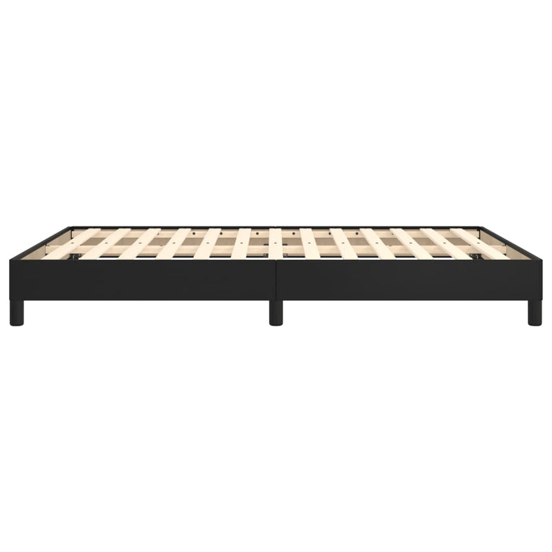 Bed Frame Black 107x203 cm King Single Size Faux Leather Payday Deals