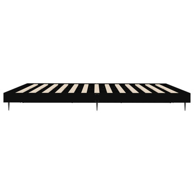 Bed Frame Black 153x203 cm Queen Size Engineered Wood Payday Deals