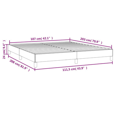 Bed Frame Dark Grey 107x203 cm King Single Size Fabric Payday Deals