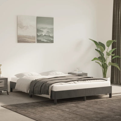 Bed Frame Dark Grey 137x187 cm Double Velvet Payday Deals