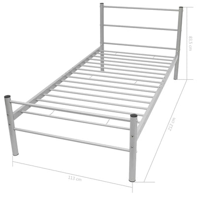 Bed Frame Grey Metal King Single Size Payday Deals