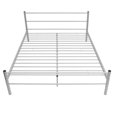 Bed Frame Grey Metal Queen Size Payday Deals