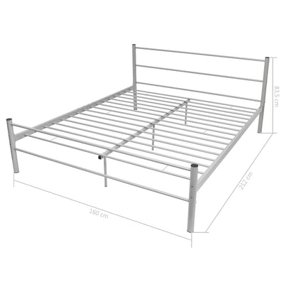 Bed Frame Grey Metal Queen Size Payday Deals