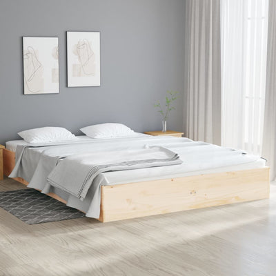 Bed Frame Solid Wood 137x187 cm Double