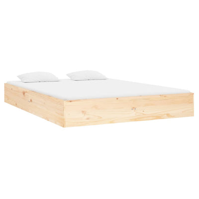 Bed Frame Solid Wood 137x187 cm Double Payday Deals