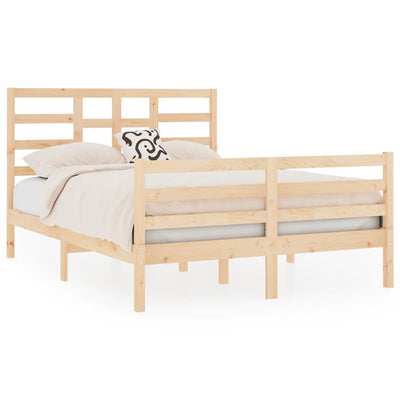 Bed Frame Solid Wood 137x187 Double Size Payday Deals