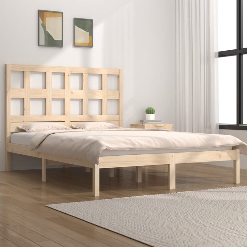 Bed Frame Solid Wood Pine 137x187 Double Size Payday Deals