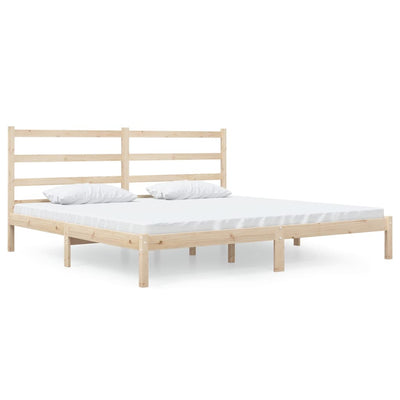 Bed Frame Solid Wood Pine 183x203 cm King Size Payday Deals