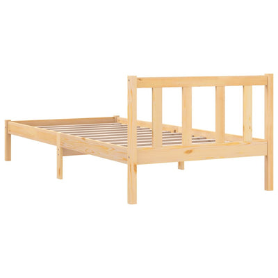 Bed Frame Solid Wood Pine 92x187 cm Single Bed Size Payday Deals