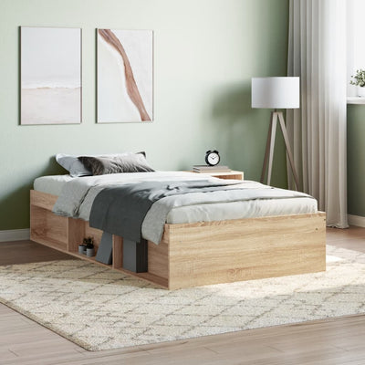 Bed Frame Sonoma Oak 92x187 cm Single Size