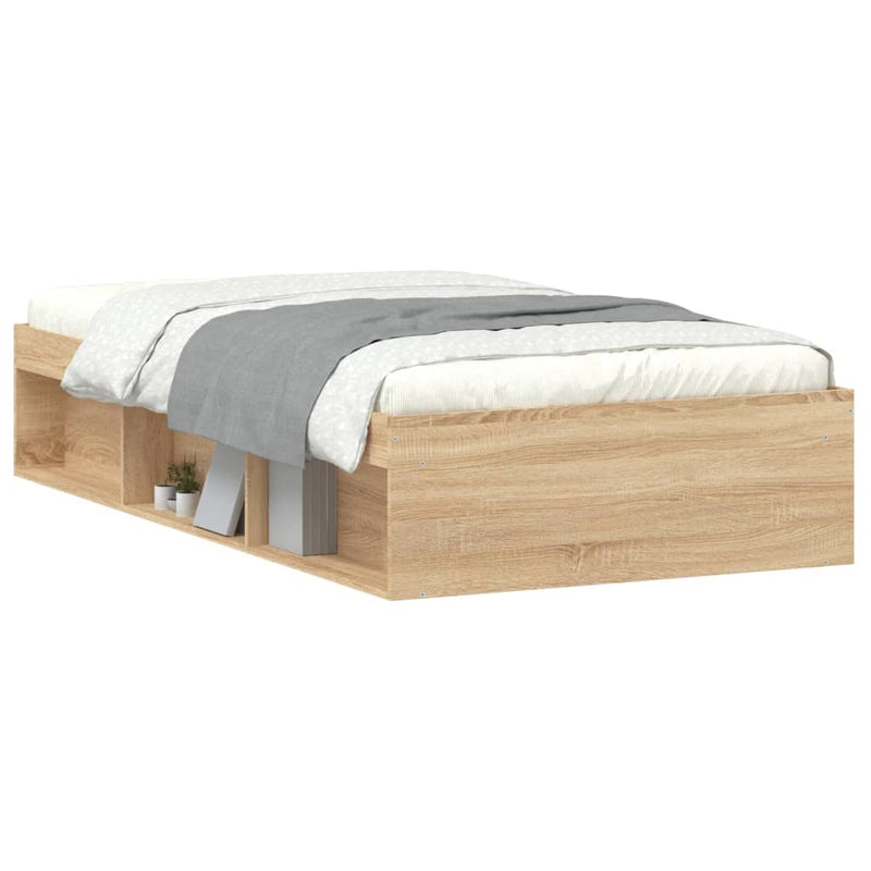 Bed Frame Sonoma Oak 92x187 cm Single Size Payday Deals