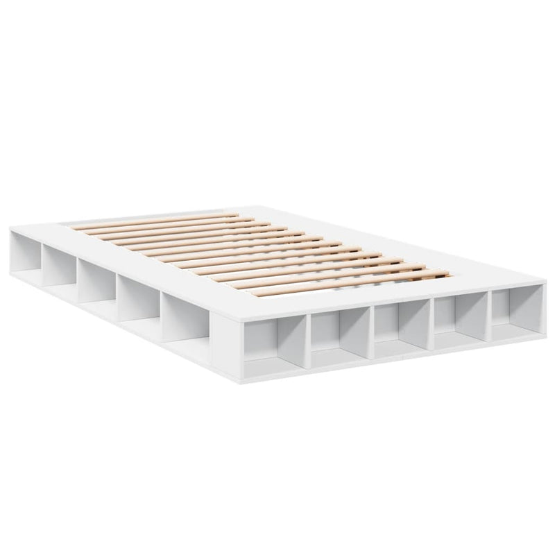 Bed Frame White 135x190 cm Engineered Wood Payday Deals