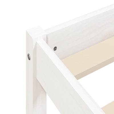 Bed Frame White 135x190 cm Solid Wood Pine Payday Deals