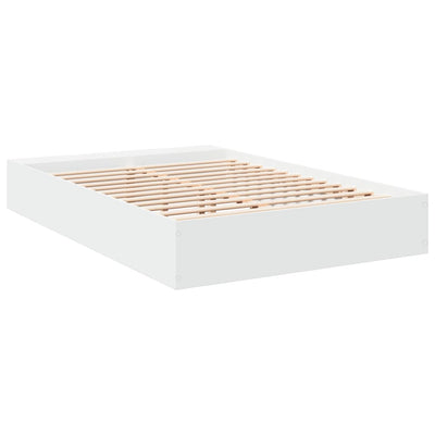 Bed Frame White 150x200 cm Engineered Wood Payday Deals