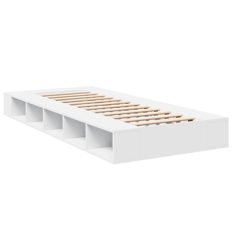 Bed Frame White 90x190 cm Engineered Wood Payday Deals