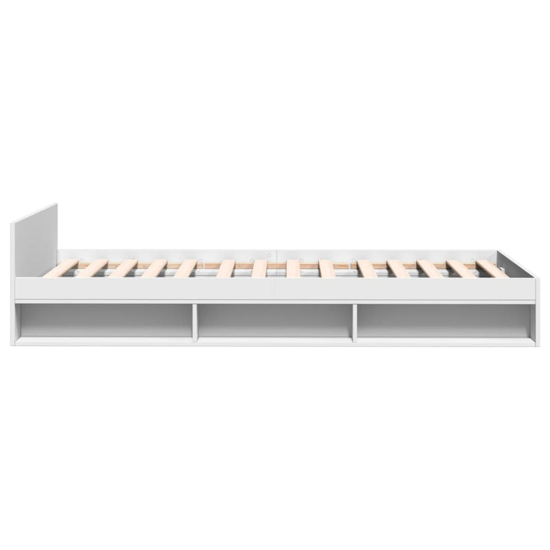 Bed Frame with Drawer White 90x190 cm Engineered Wood Payday Deals