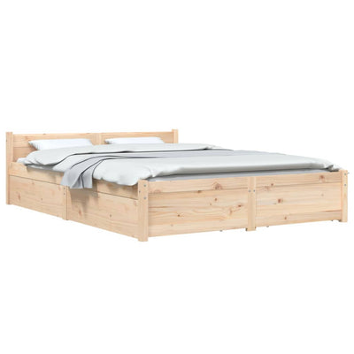 Bed Frame with Drawers 153x203 cm Queen Size Payday Deals