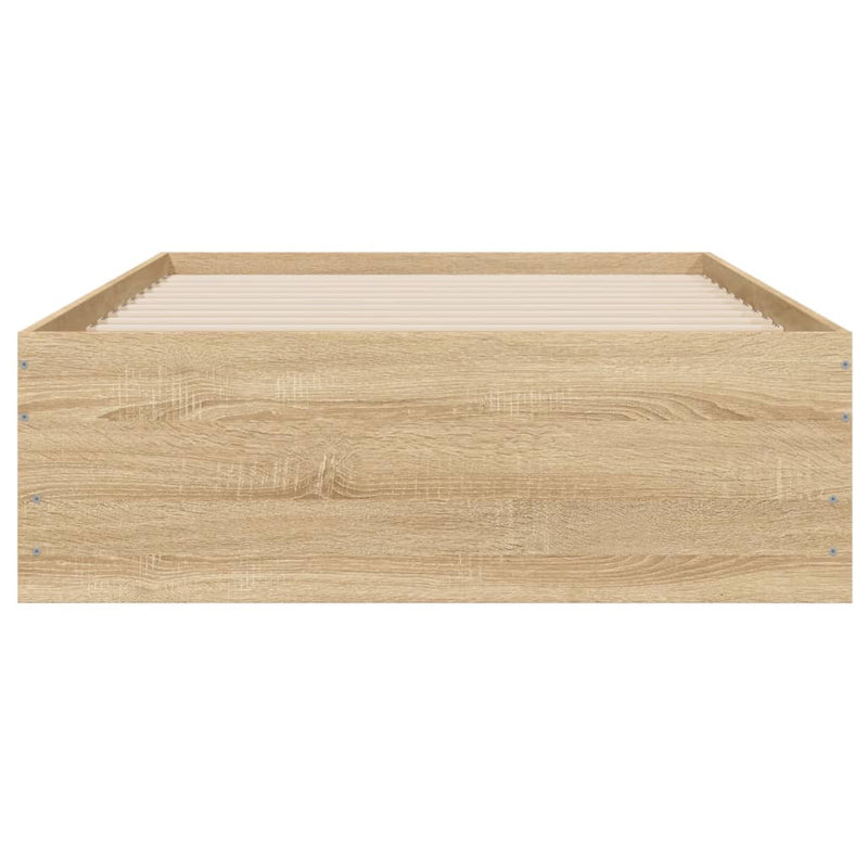Bed Frame with Drawers without Mattress Sonoma Oak 90x190 cm Payday Deals