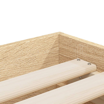Bed Frame with Drawers without Mattress Sonoma Oak 90x190 cm Payday Deals