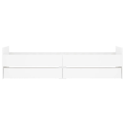 Bed Frame with Drawers without Mattress White 90x190 cm Payday Deals