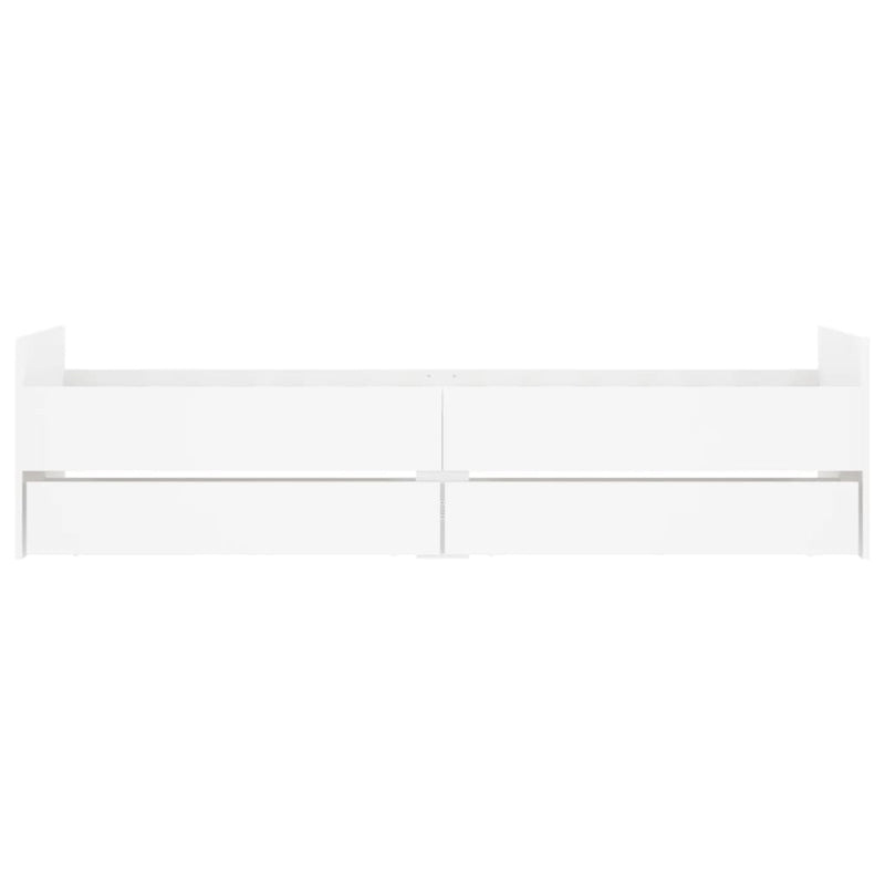 Bed Frame with Drawers without Mattress White 90x190 cm Payday Deals