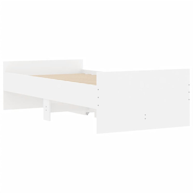 Bed Frame with Drawers without Mattress White 90x190 cm Payday Deals