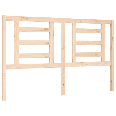 Bed Frame with Headboard 153x203 cm Queen Solid Wood Payday Deals