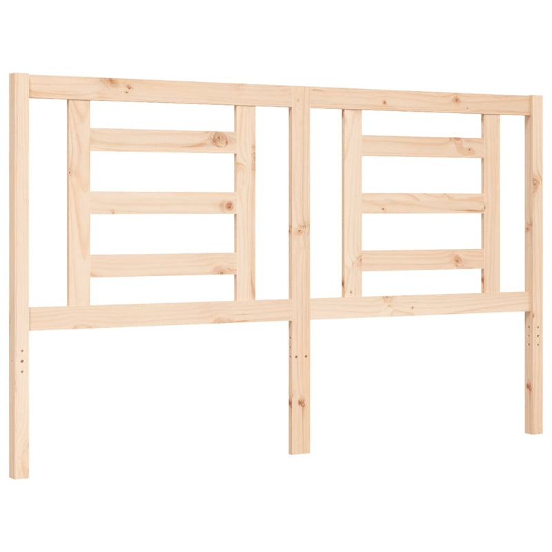 Bed Frame with Headboard 153x203 cm Queen Solid Wood Payday Deals