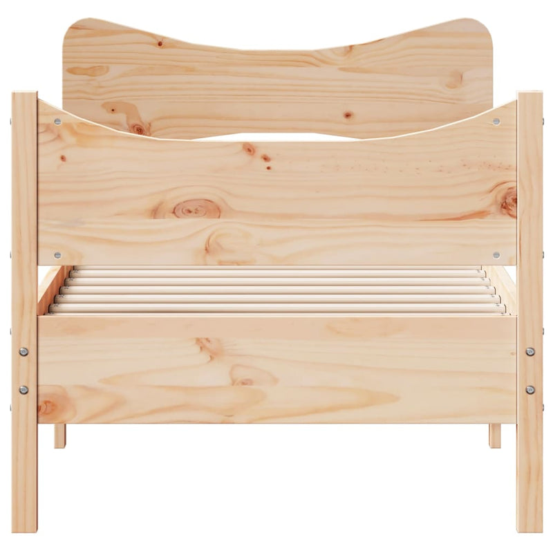 Bed Frame with Headboard 92x187 cm Single Size Solid Wood Pine Payday Deals