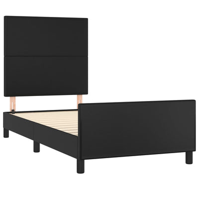 Bed Frame with Headboard Black 106x203 cm King Single Size Velvet Payday Deals