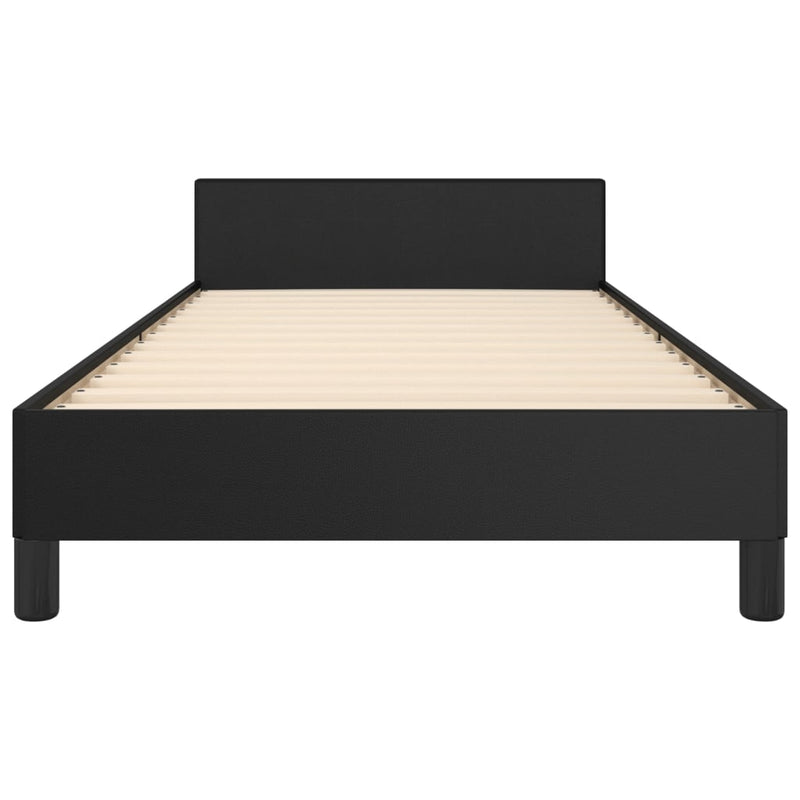 Bed Frame with Headboard Black 106x203 cm King Single Size Velvet Payday Deals