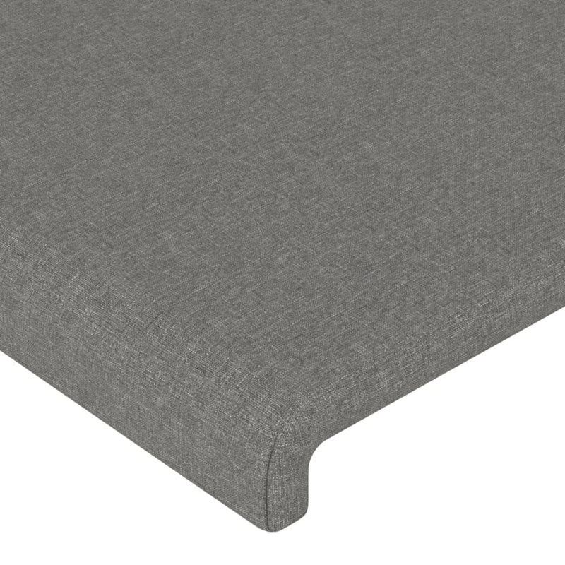 Bed Frame with Headboard Dark Grey 106x203 cm King Single Size Fabric Payday Deals