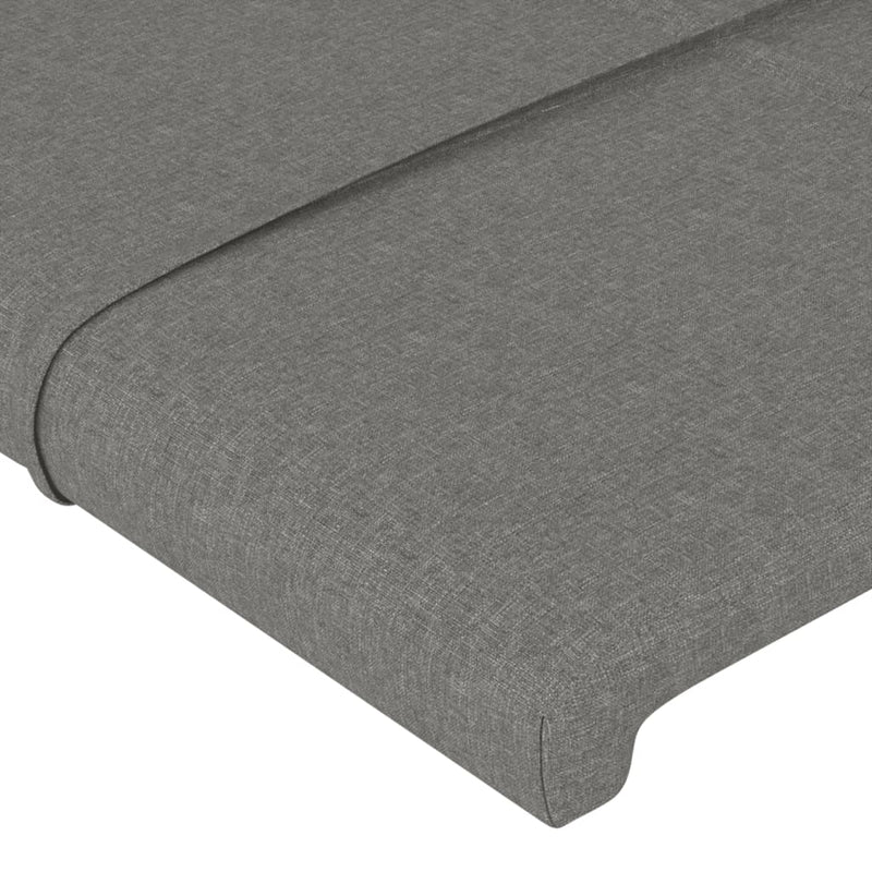 Bed Frame with Headboard Dark Grey 106x203 cm King Single Size Fabric Payday Deals