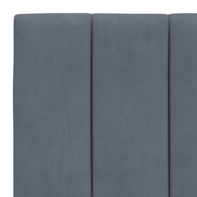 Bed Frame with Headboard Dark Grey 92x187 cm Single Size Velvet Payday Deals