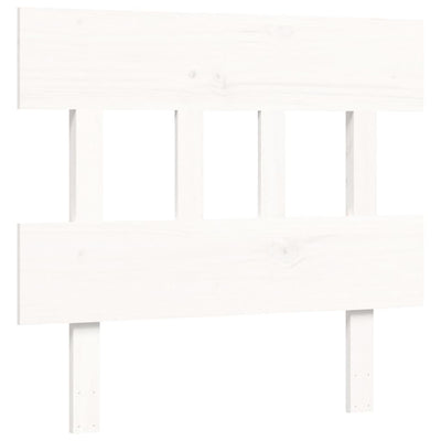 Bed Frame with Headboard White 92x187 cm Single Solid Wood Payday Deals