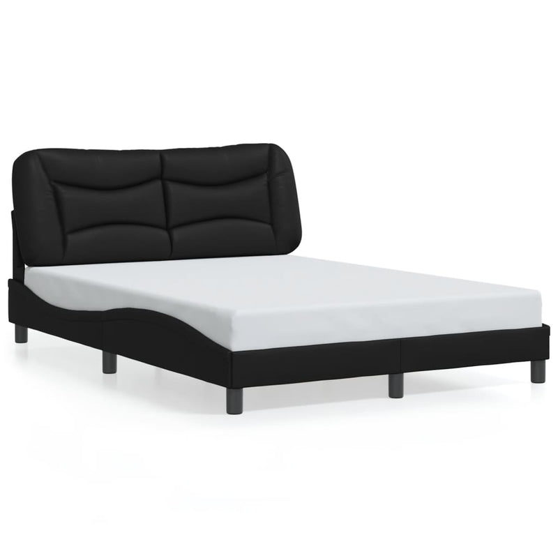 Bed Frame with LED without Mattress Black 137x187 cm Double Payday Deals