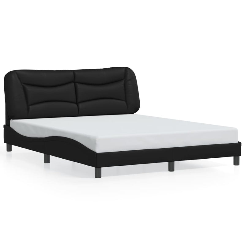 Bed Frame with LED without Mattress Black 152x203 cm Queen Payday Deals