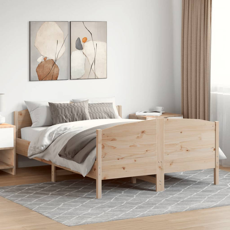 Bed Frame without Mattress 135x190 cm Solid Wood Pine Payday Deals