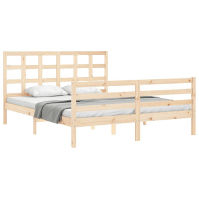 Bed Frame without Mattress 150x200 cm Solid Wood Payday Deals