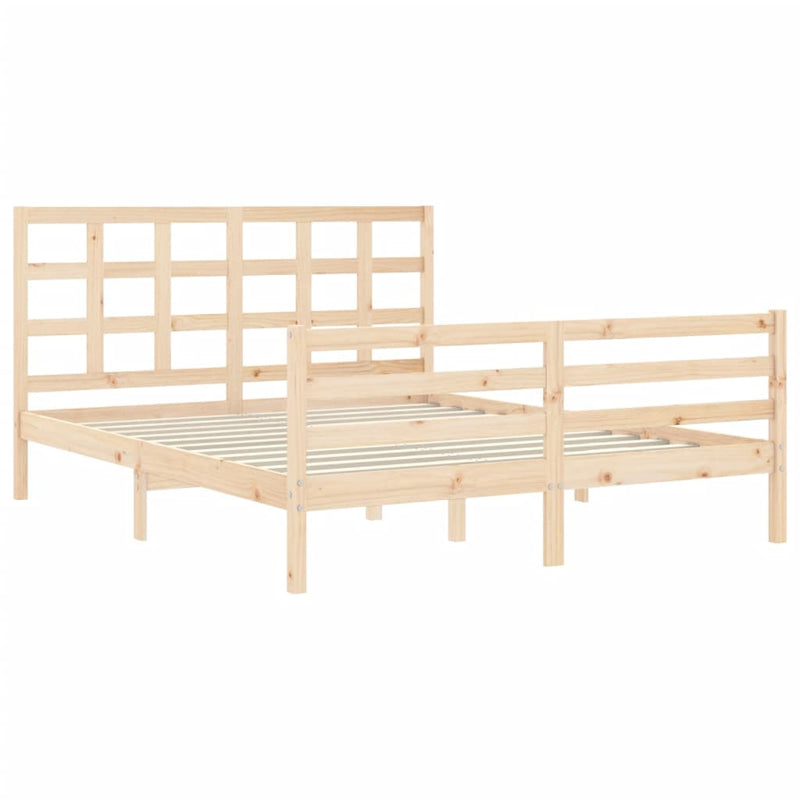 Bed Frame without Mattress 150x200 cm Solid Wood Payday Deals
