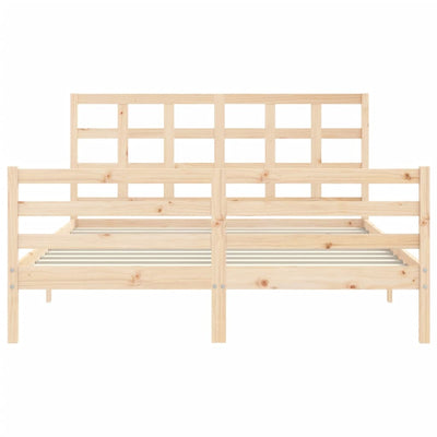 Bed Frame without Mattress 150x200 cm Solid Wood Payday Deals