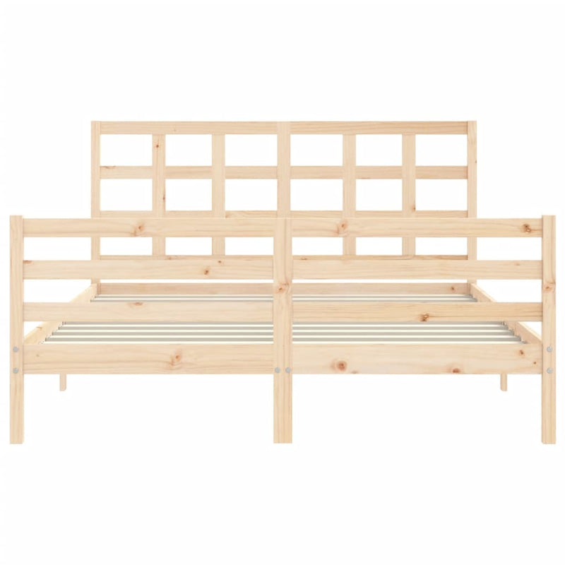Bed Frame without Mattress 150x200 cm Solid Wood Payday Deals